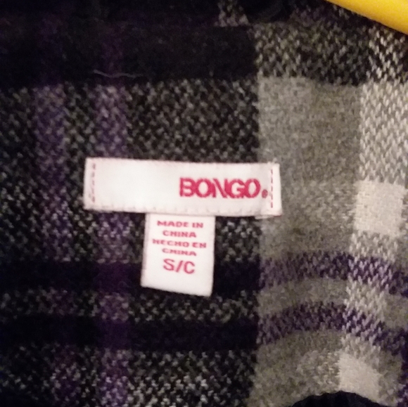 Bongo B & W Plaid Jacket Peacoat Sz Small - Picture 3 of 6